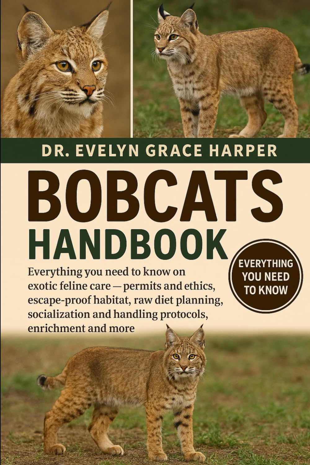 BOBCATS HANDBOOK: Everything You Need To Know and Exotic Feline Care — permits and ethics, escape-proof habitat, raw diet planning, socialization and handling protocols, enrichment and more