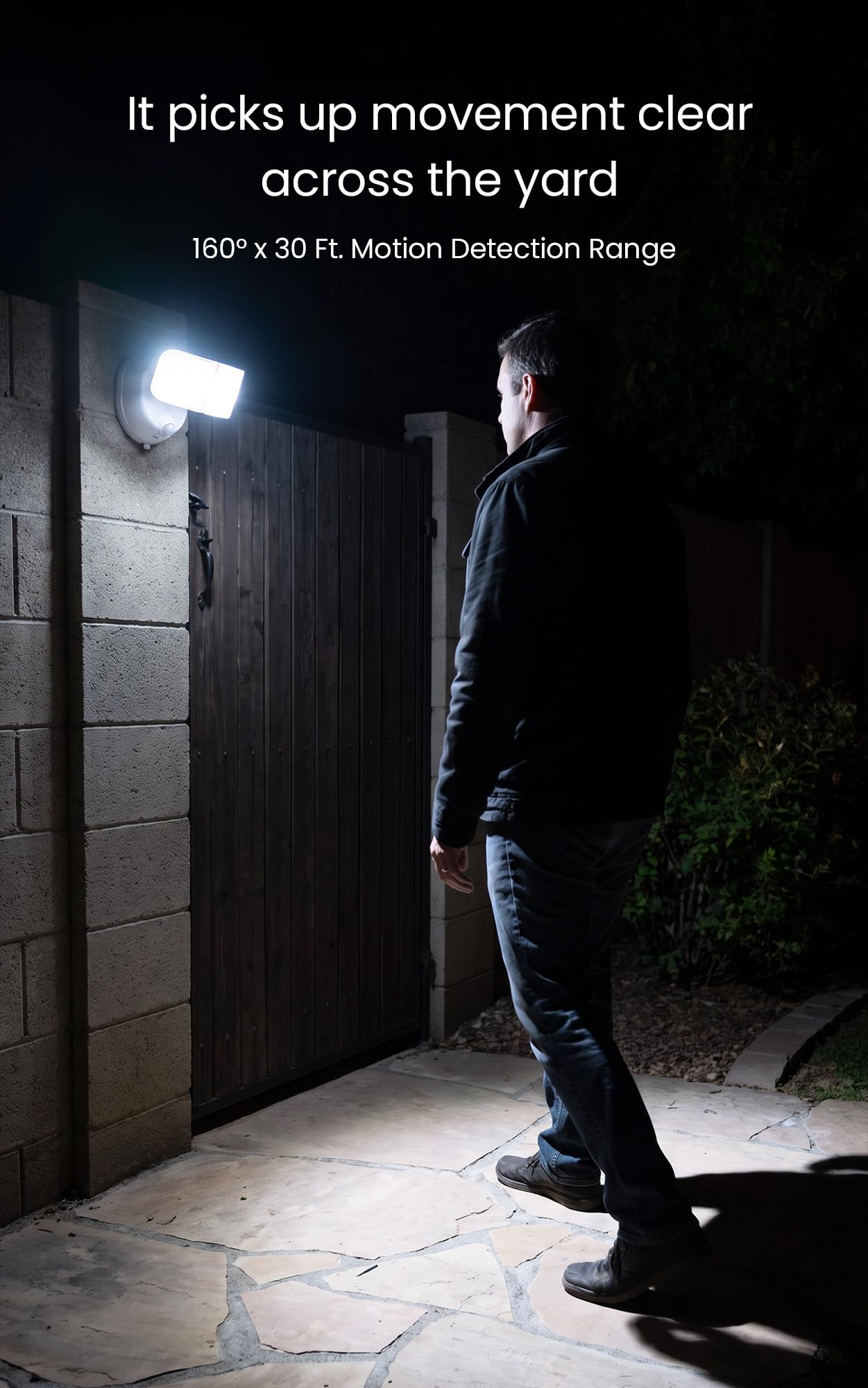 Home Zone Luz de sensor de movimiento de seguridad, funciona con pilas, luz LED de 5000 K, sin cableado, color blanco (paquete de 2)