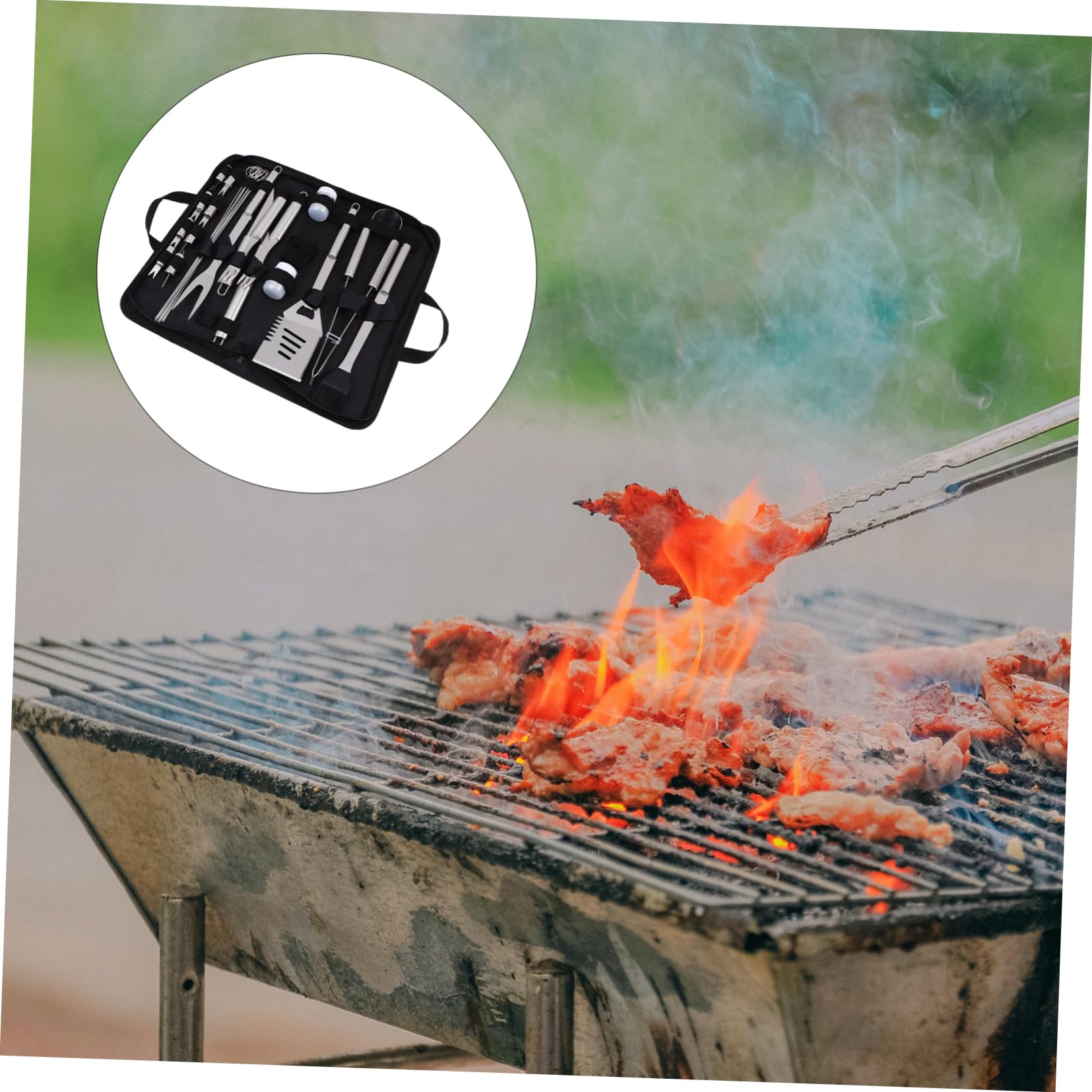 Toyvian Kit Utensili Barbecue Acciaio Inossidabile Strumenti Outdoor Camping Accessori Cucina Utensili Per Barbecue Kit Di Per Per