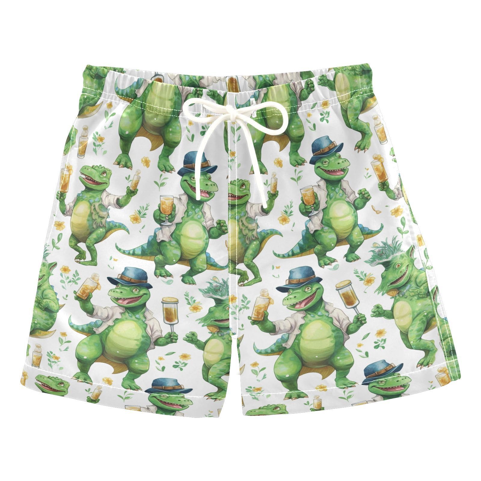 senya Dinosaurs Beer Boys Swim Trunks Toddler Shorts Swimwear Boardshorts