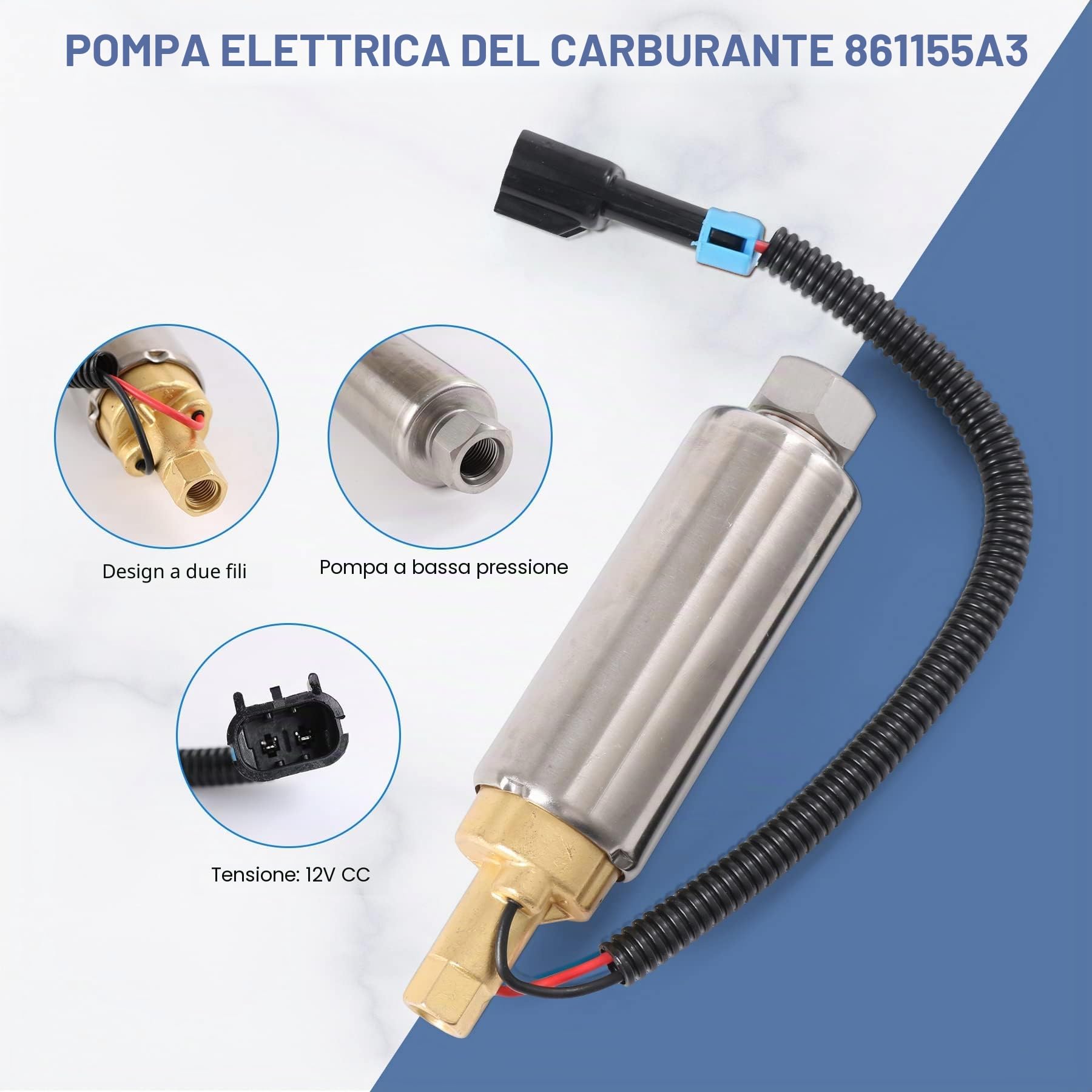 Pompa del carburante elettrica a bassa pressione di ricambio per Mercruiser 4.3 L V6 5.0L/5.7L V8 1998 TBI EFI MPI