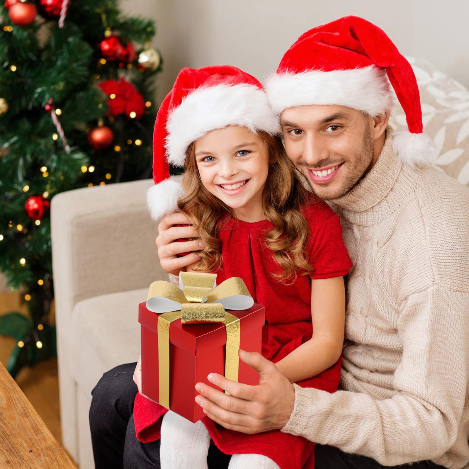 Tbest Boîtes-cadeaux Avec Couvercles Boîte-cadeau Carrée Avec Couvercles Boîte-cadeau En Papier