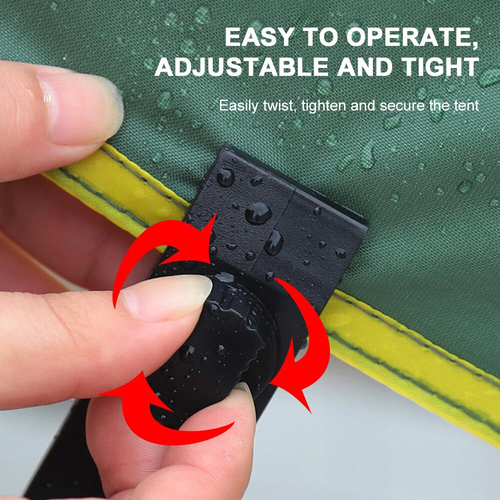 Planenclips, Planenspanner, 12 Stück Einstellbare Zelt Tarps Clip, 12 Stück Bungee Ball Schnüre, Wiederverwendbare Tarp Klammern mit 1 Aufbewahrungstasche (Schwarz), AM02874411SU