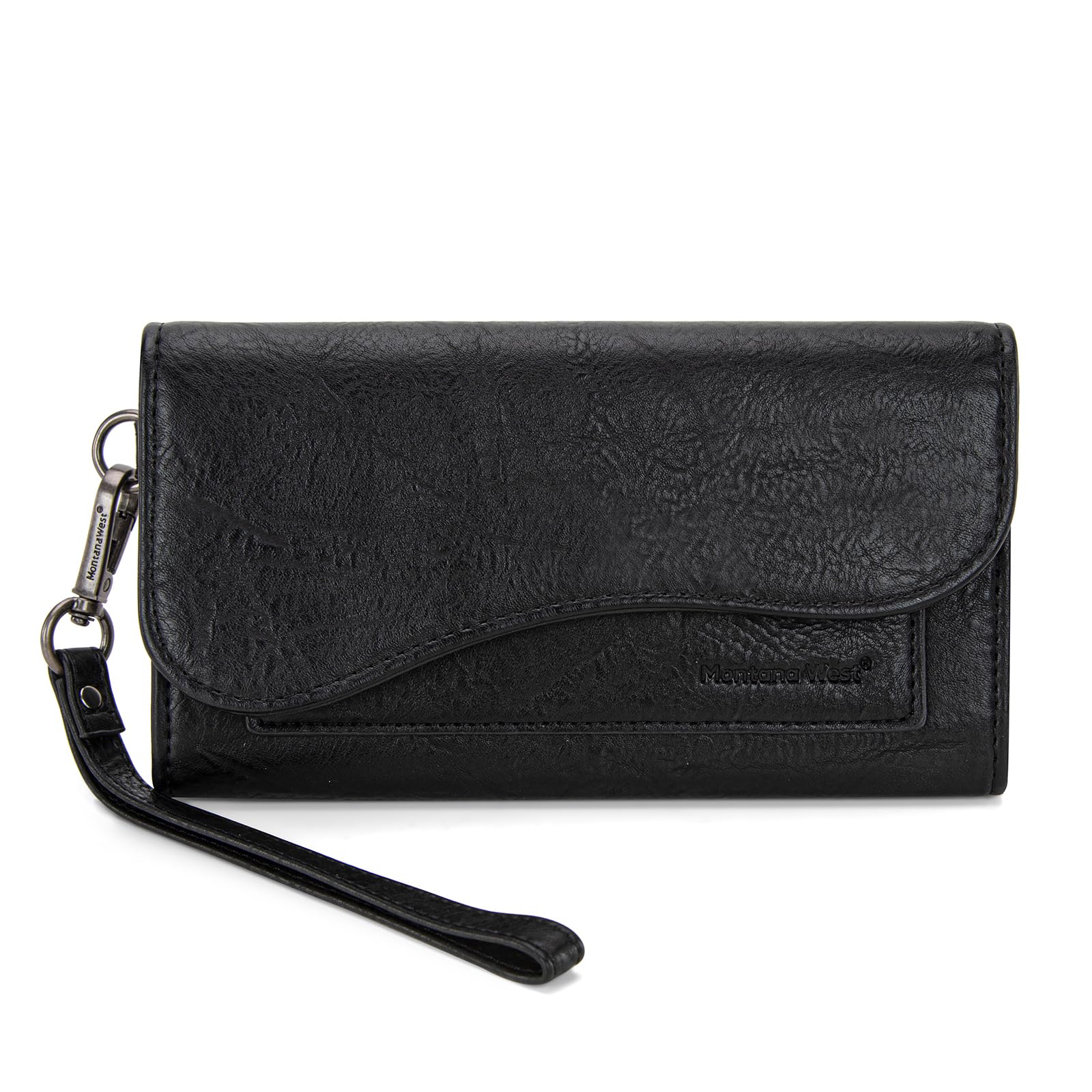 Montana West Wallets for Women Large Phone Wristlet Wallets Trifold Money Organizers with Coin Purse and Wrist Strap