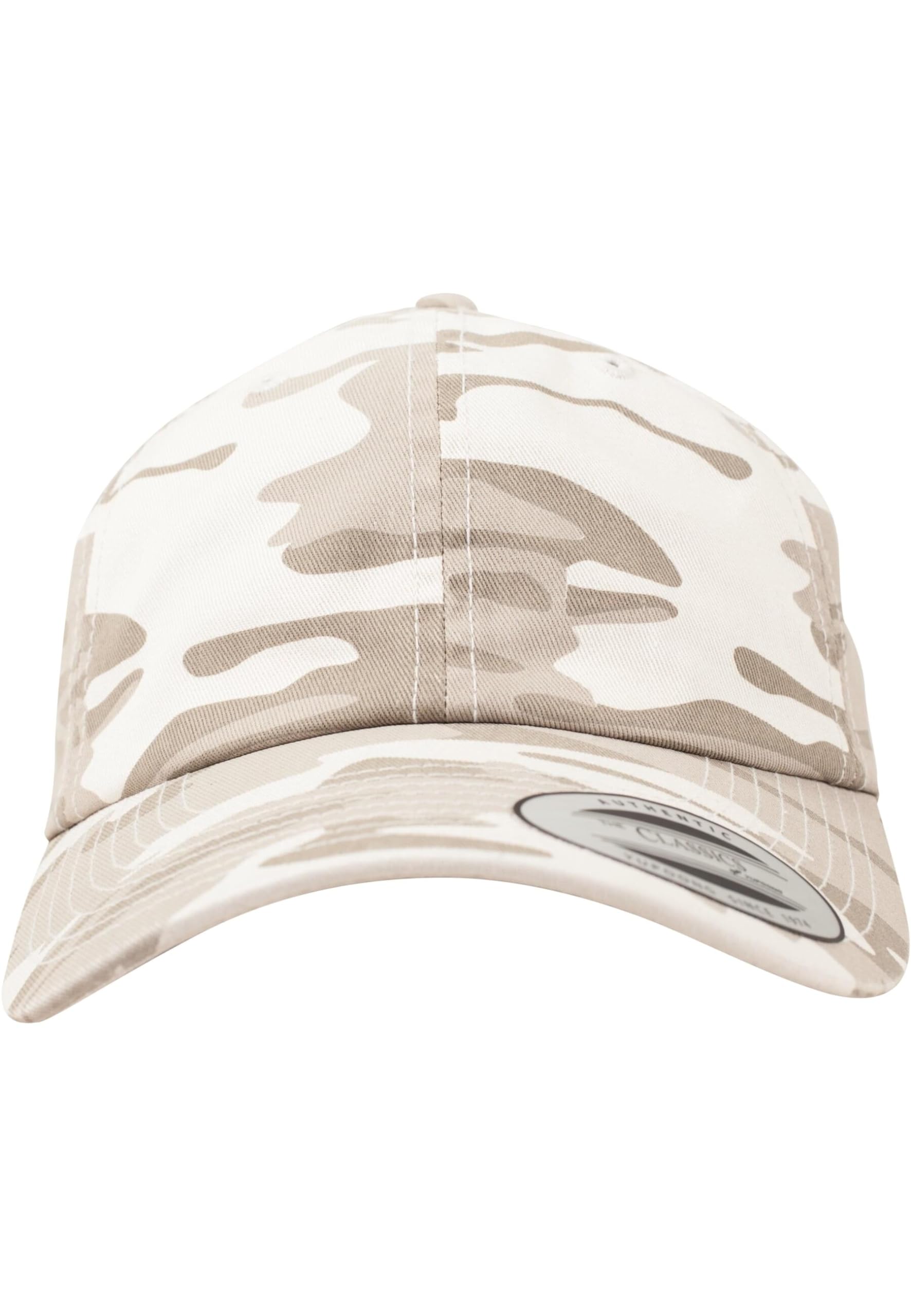 Flexfit Low Profile Camo Washed Cap Unisex Kappe für Damen und Herren, Base Cap mit Camouflage Muster und Schnallenverschluss