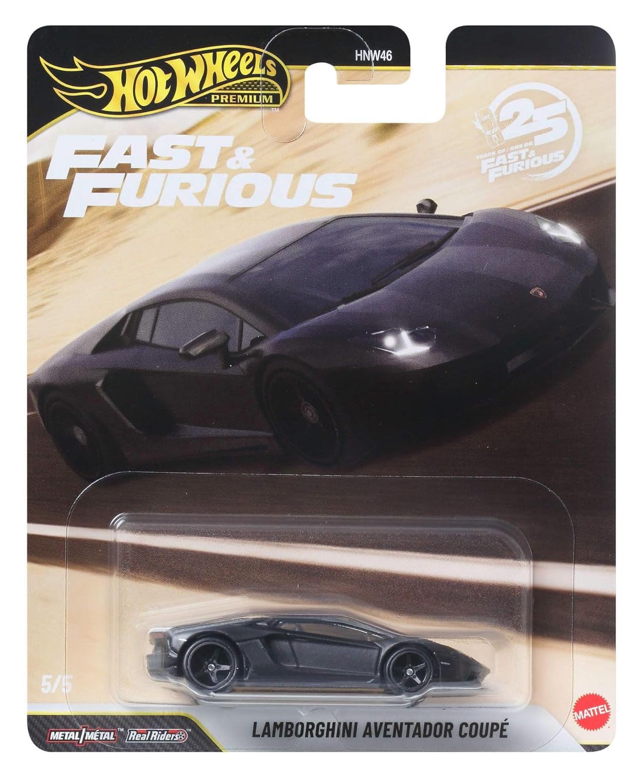 Premium, Inspired by Fast & Furious Franchise, Lamborghini Aventador Coupé, 1:64 Scale Car Made in Diecast Metal for Collectors, JHW77