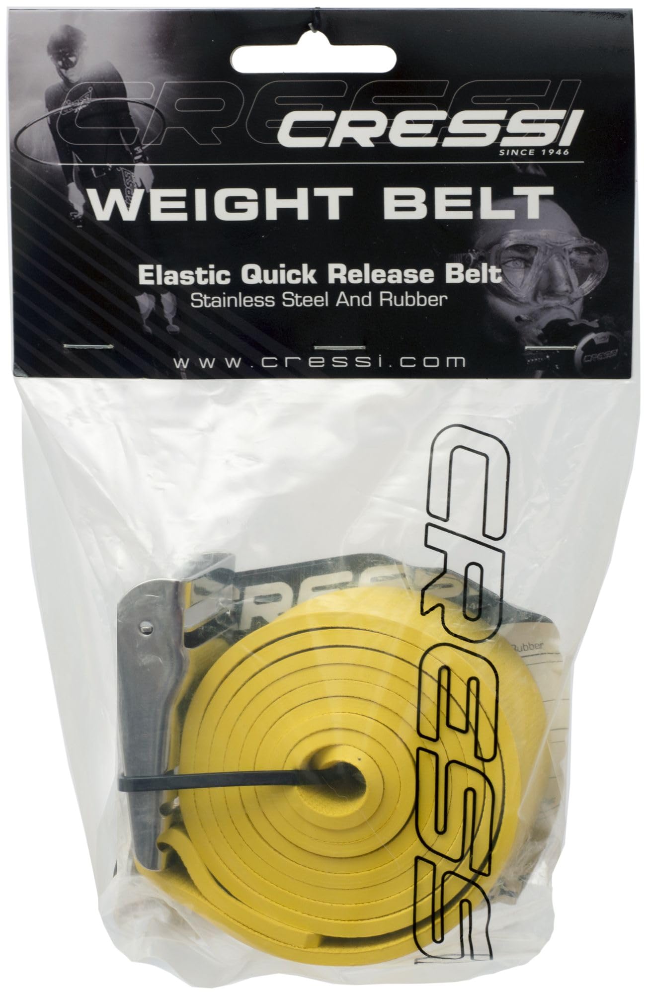 Cressi Elastic Weightbelt for Freediving, Spearfishing with Quick-Release Buckle - Malta: Designed in Italy by Cressi