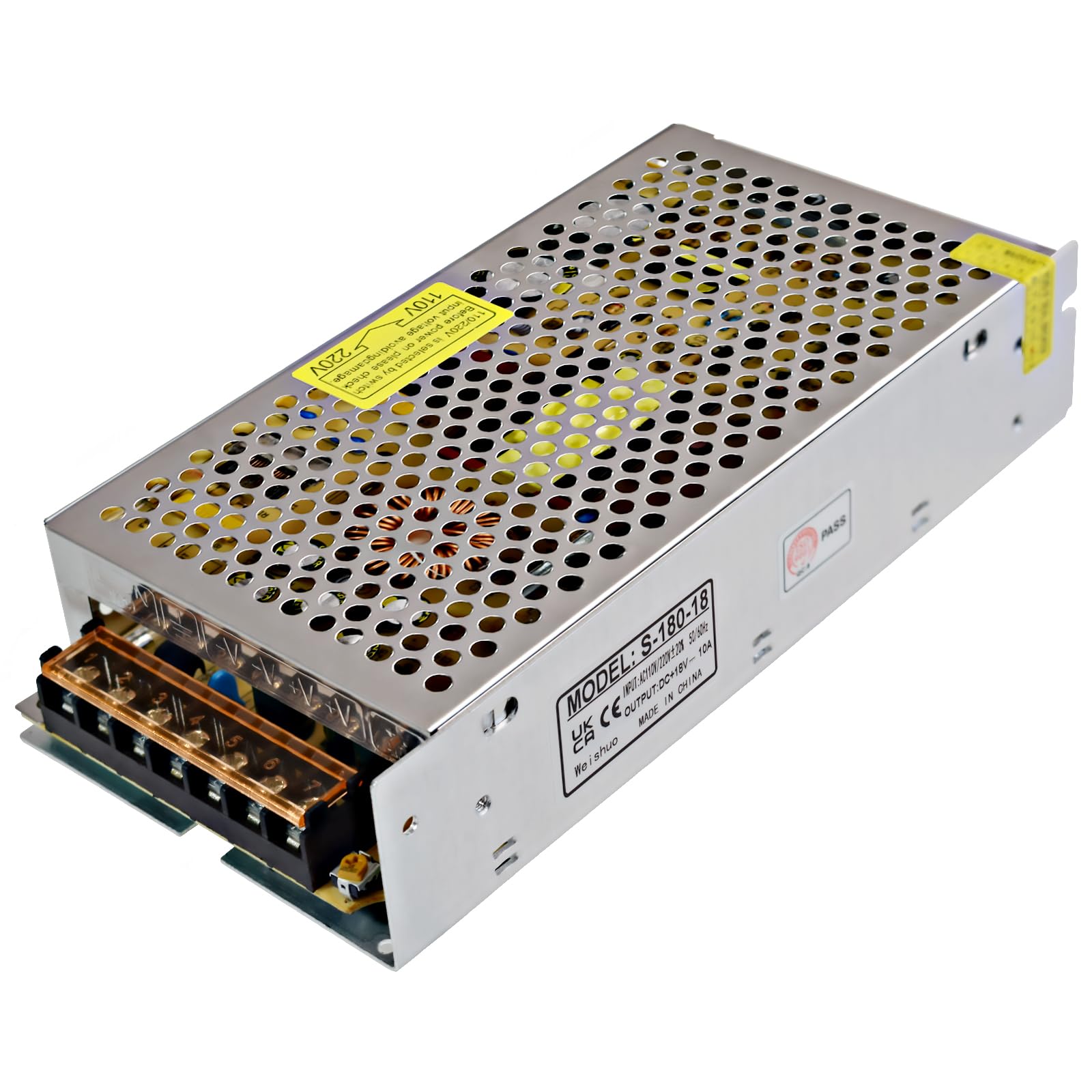 DC 18V 10A 180W Universal Regulated Switching Power Supply AC 110/230V to DC 18V Transformer Driver Converter 18V-10A-180W