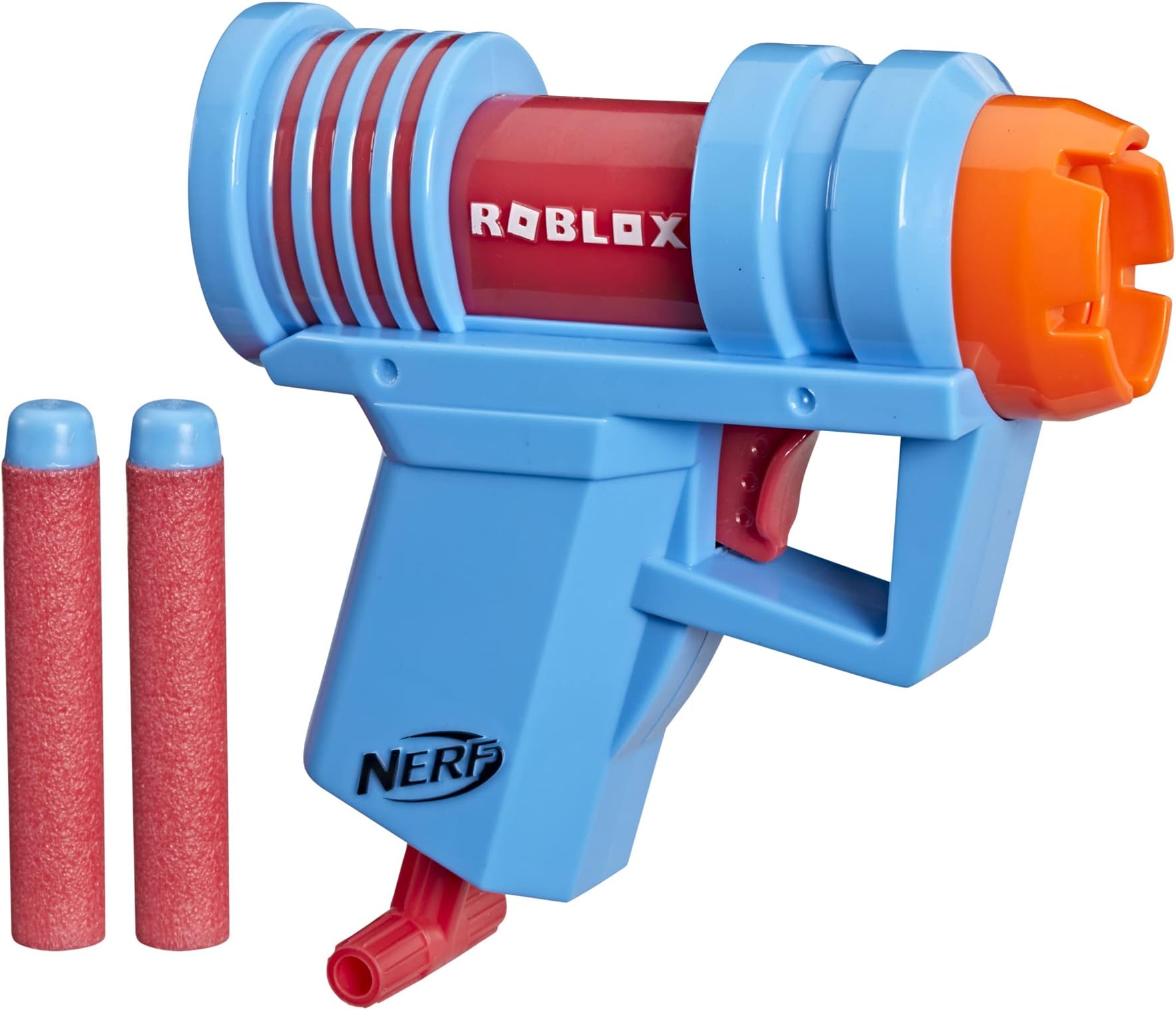 Nerf Roblox Mad City: Plasma Ray Dart Blaster, Pull-Down Priming Handle, 2 Elite Darts, Code to Unlock in-Game Virtual Item