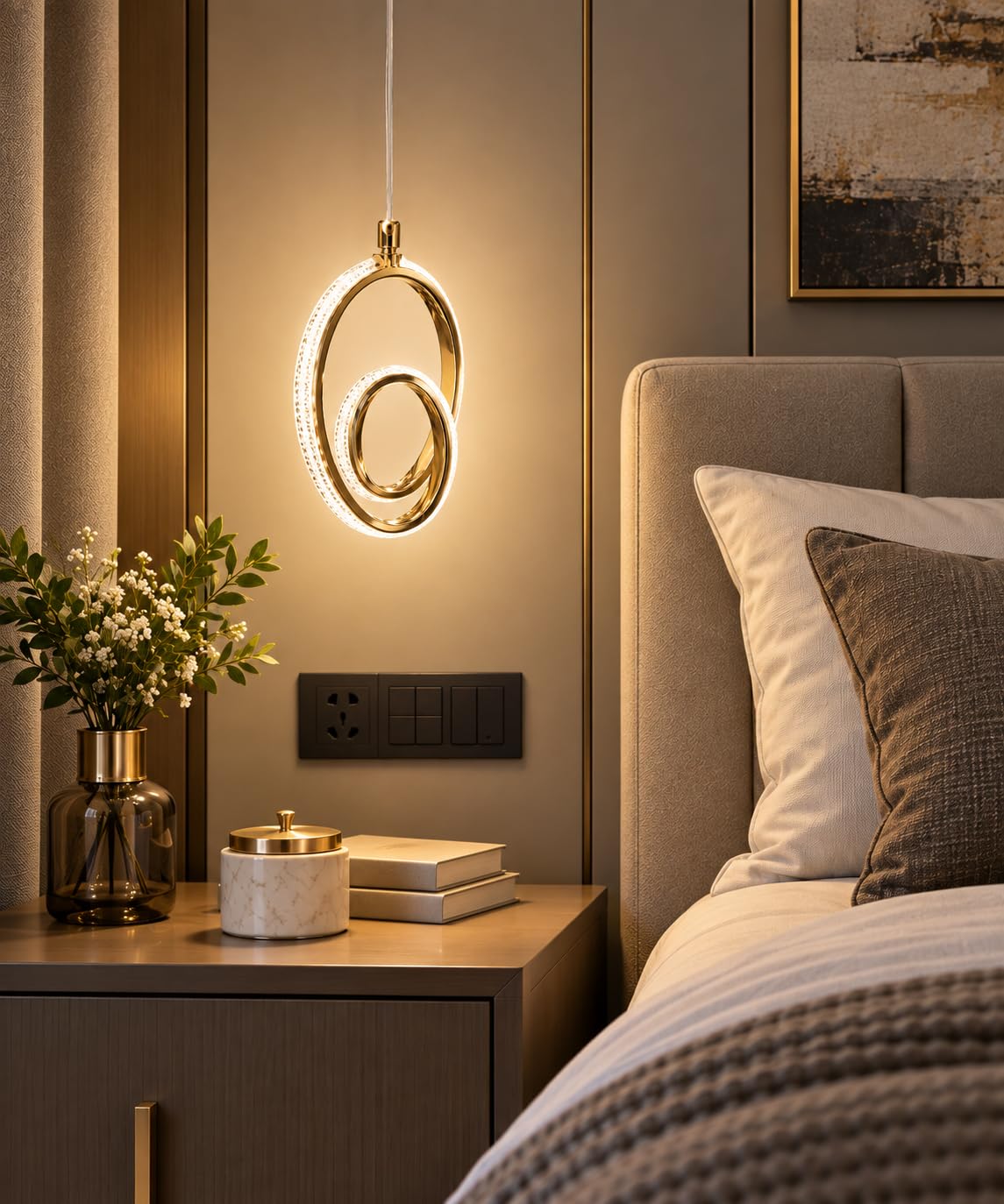 FILLISKA Colour Changing Pendant Light - FrenchGold -32