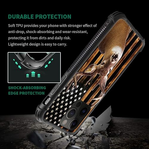 Vista 387 de Funda compatible con iPhone 13 Pro, diseño de patrón para iPhone 13 Pro, fundas para mujeres y niñas, Betsy Ross 13 estrellas de madera con bandera