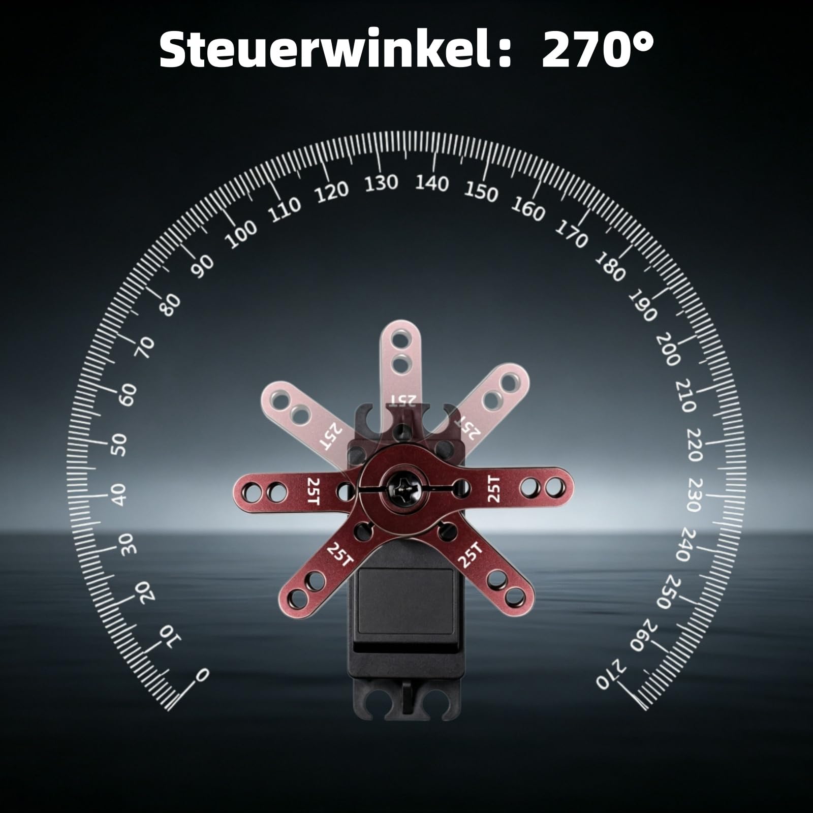 20 kg, cyfrowy silnik serwo High Torque, 270° Metal Gear Waterproof Servo Motor do 1/8 1/10 1/12 RC Car Robot Boat Plane DIY Projekty, z rogiem 25T i akcesoriami (3 sztuki)