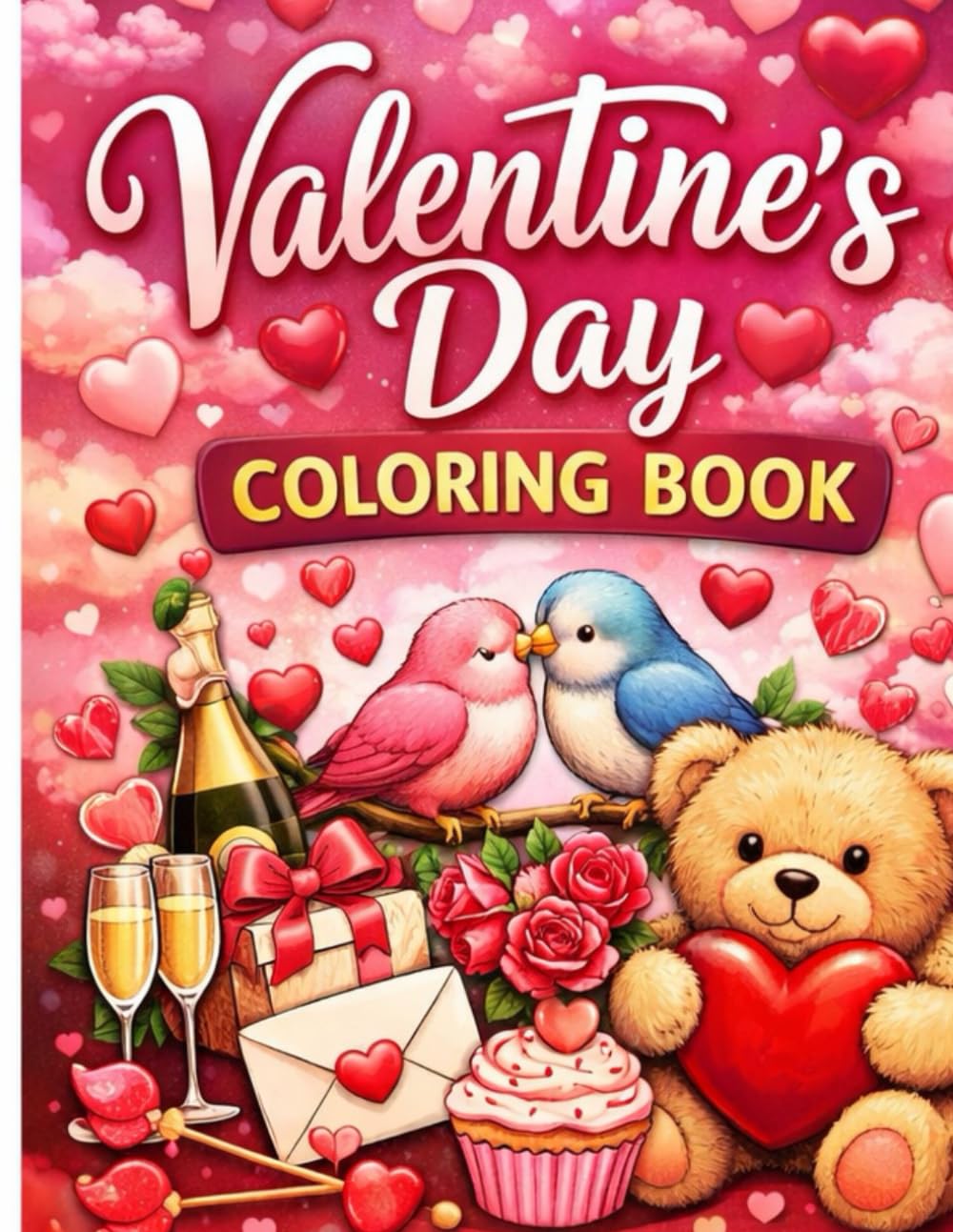 Valentine’s Day Coloring Book for Kids and Adults (Unicorn Coloring Book for Girls)