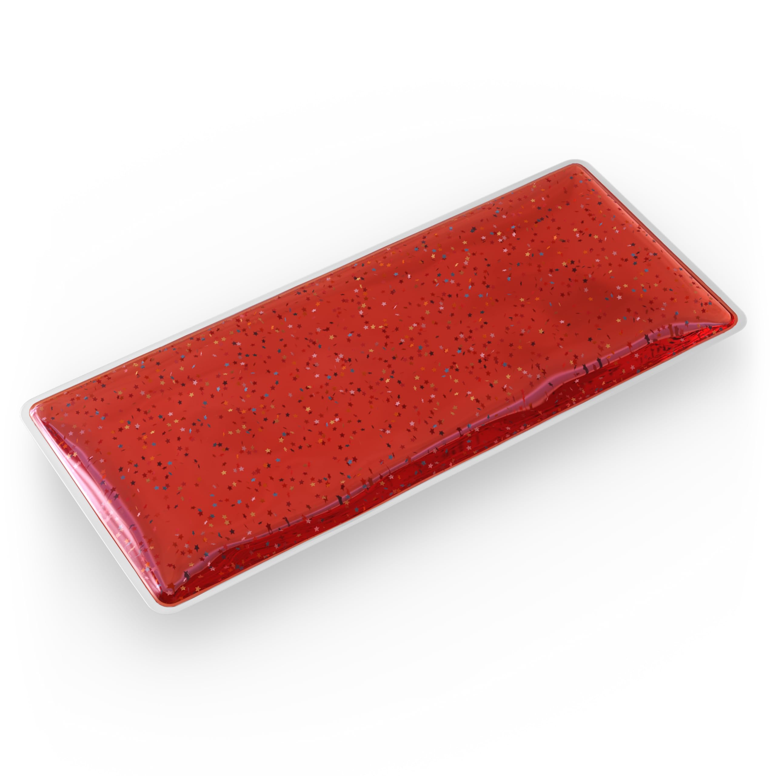 Skil-Care Gel Weighted Lap Pad | Small Weighted Lap Pad | Tactile and Adaptive Visual Sensory Tool for Seated Use | Heat-Sealed Wipe Clean Vinyl Cover | 3 lb, Red