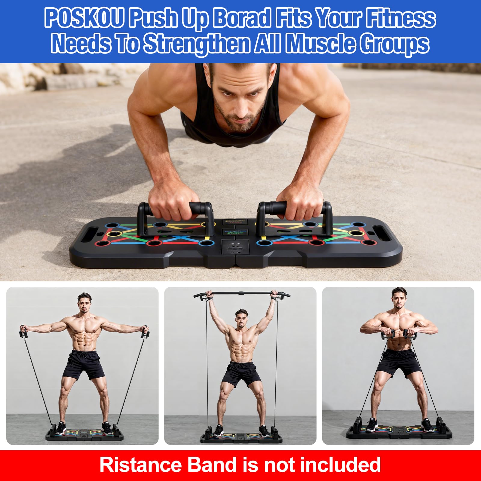 Deska push-up ćwiczenia domowe trening fitness siłownia sprzęt do treningu siłowego deska do prasowania