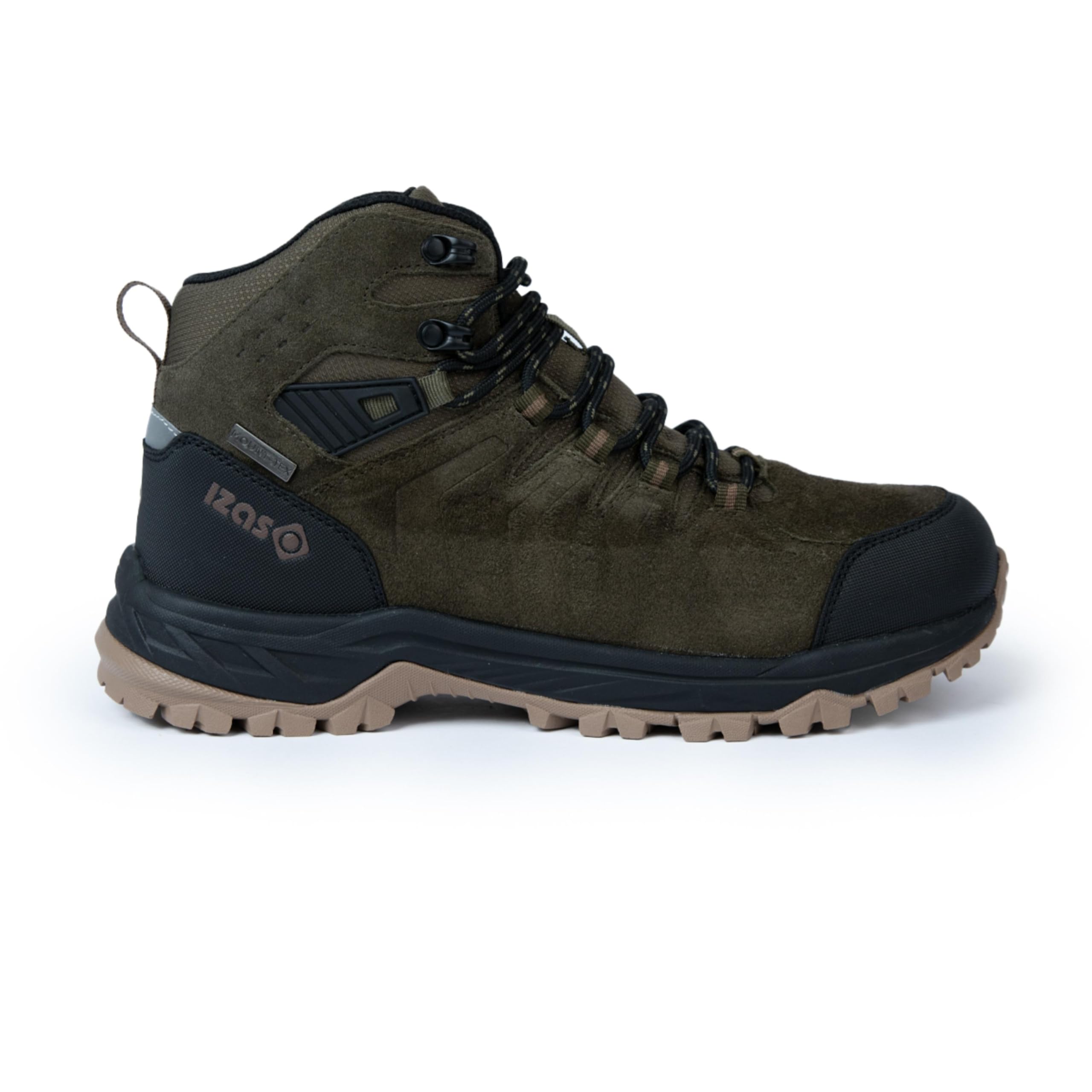 Izas Trinity Bota de Montaña Impermeable y Transpirable para Climas Húmedos con Caña Media, Cierre de Cordones, Punta Reforzada y Amortiguación EVA para Terrenos Irregulares