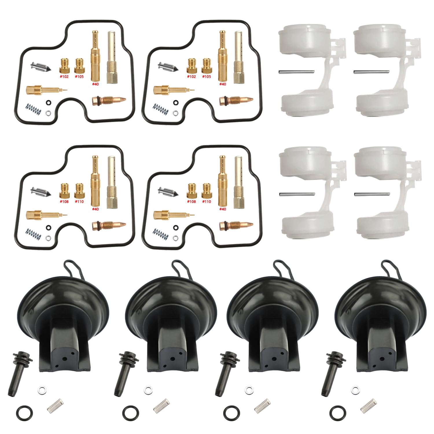 CB600F CB600 PC34 Kit de réparation de carburateur moto CB 600F CB 600 F Kit de reconstruction de carburateur (kit de réparation, flotteur, pointeau)