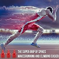 Vista 7 de JULMELON 120 PIEZAS Clavos de Pista y Campo Traviesa de Acero Inoxidable de 14 pulgada Clavos para Zapatos de Golf con Llave para Clavos, Clavos