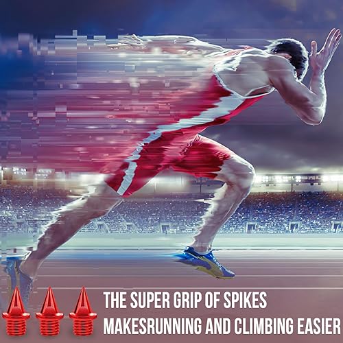 Miniatura 7 de JULMELON 120 PIEZAS Clavos de Pista y Campo Traviesa de Acero Inoxidable de 14 pulgada Clavos para Zapatos de Golf con Llave para Clavos, Clavos de