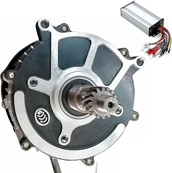 500W-1800W Electric Tricycle Differential Motor with Controller 3900RPM Permanent Magnet Brushless DC Motor 48V/60V/72V 5-Hole 16-Tooth Motor for Electric Tricycle, Kart, DIY Parts