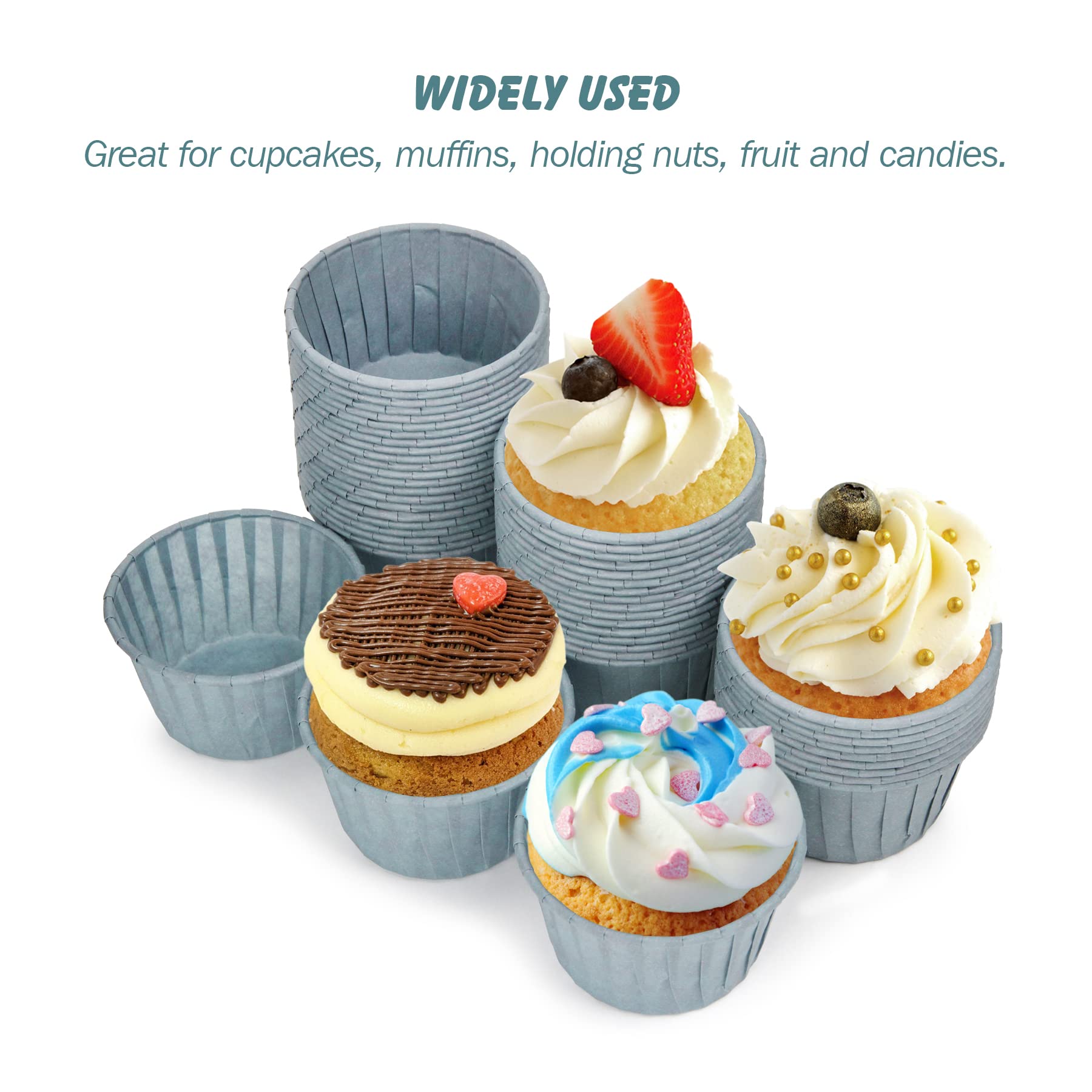 Lot De 100 Caissettes Colorées En Papier Pour Cupcakes, Muffins