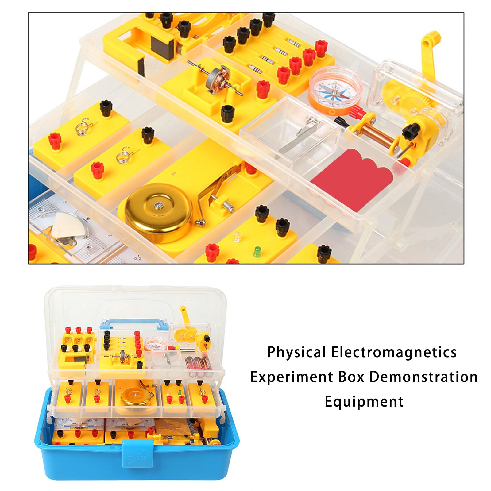 Experimentierkasten für Elektromagnetismus, umfassende Schaltung, Experimentierkasten, Physik, Lehrhilfe für Wissenschaftslabors, Klassenzimmer, Elektromagnetismus, Demonstration