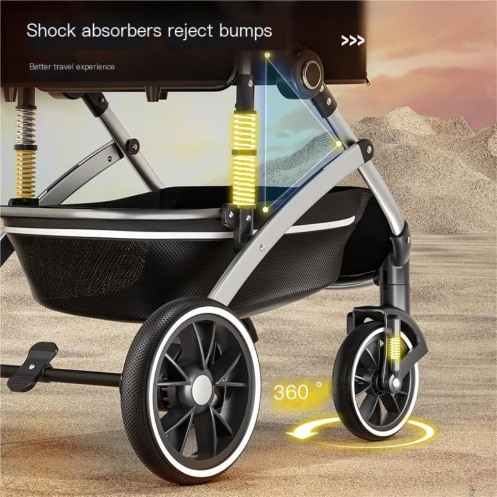 Pet Strollers Outdoor Multi-pet Stroller Dog Foldable Stroller Dog Four-Wheel Travel Travel Cart Lightweight Stroller Pet Stroller Medium(G)