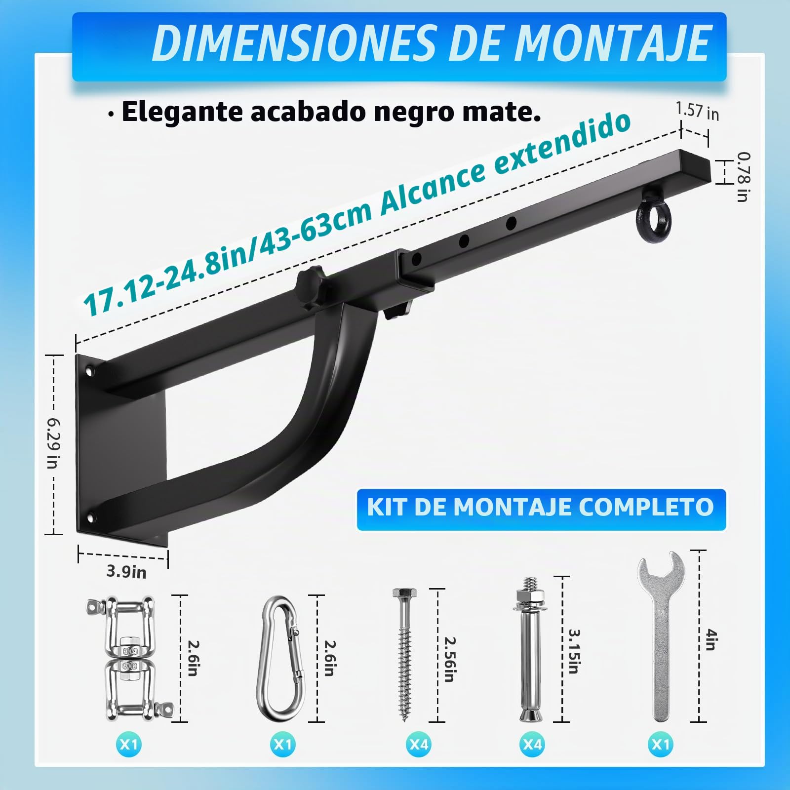 Soporte para Saco de Boxeo de Pared, Colgador Pesado 220 Libras, Rotación Silenciosa para Gimnasio