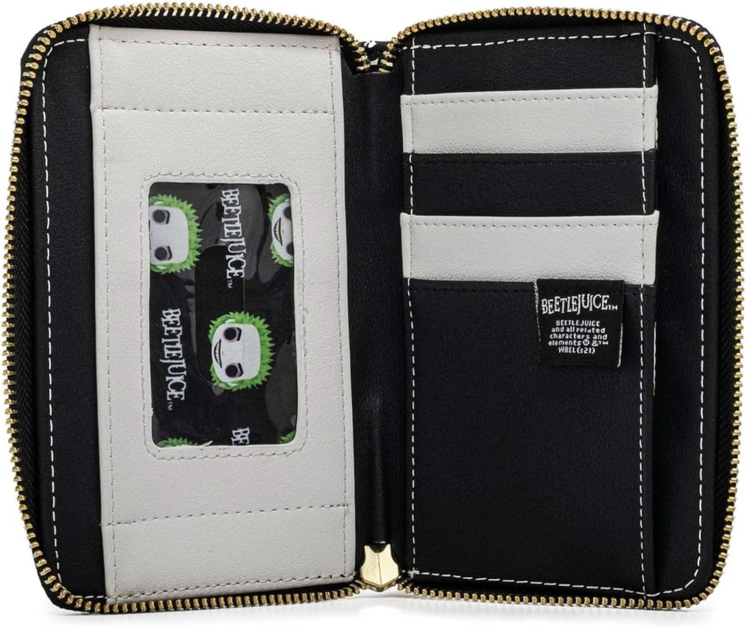 Loungefly POP Beetlejuice Zip Around Faux Leather Wallet - Image 5