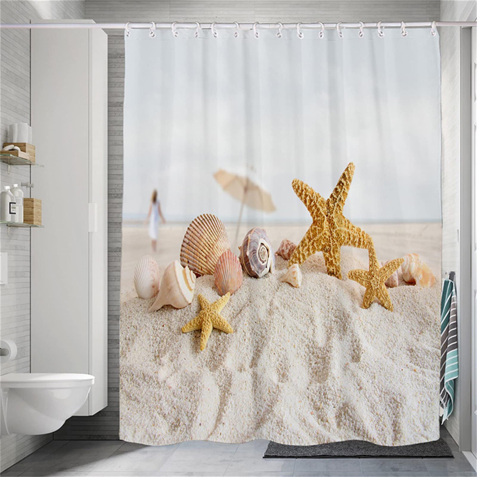 シャワーカーテン 防カビ 黄色い花 シャワーカーテンポリエステル防水