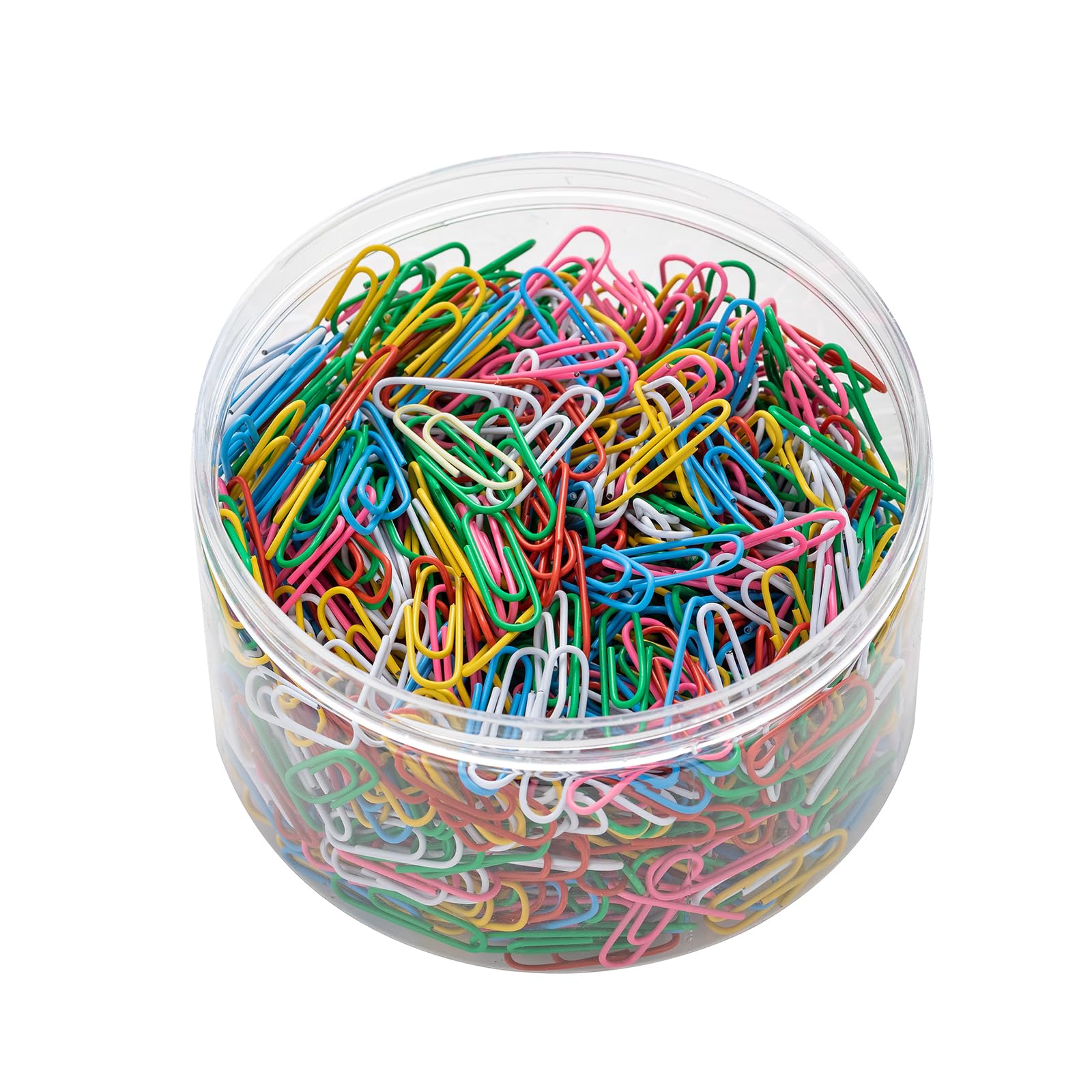 Büroklammern, bunt, 1000 Stück, klein, 2,8 cm, langlebig und rostfrei, ideal für Büro, Schule, Organisation (mehrfarbig, 2,8 cm)