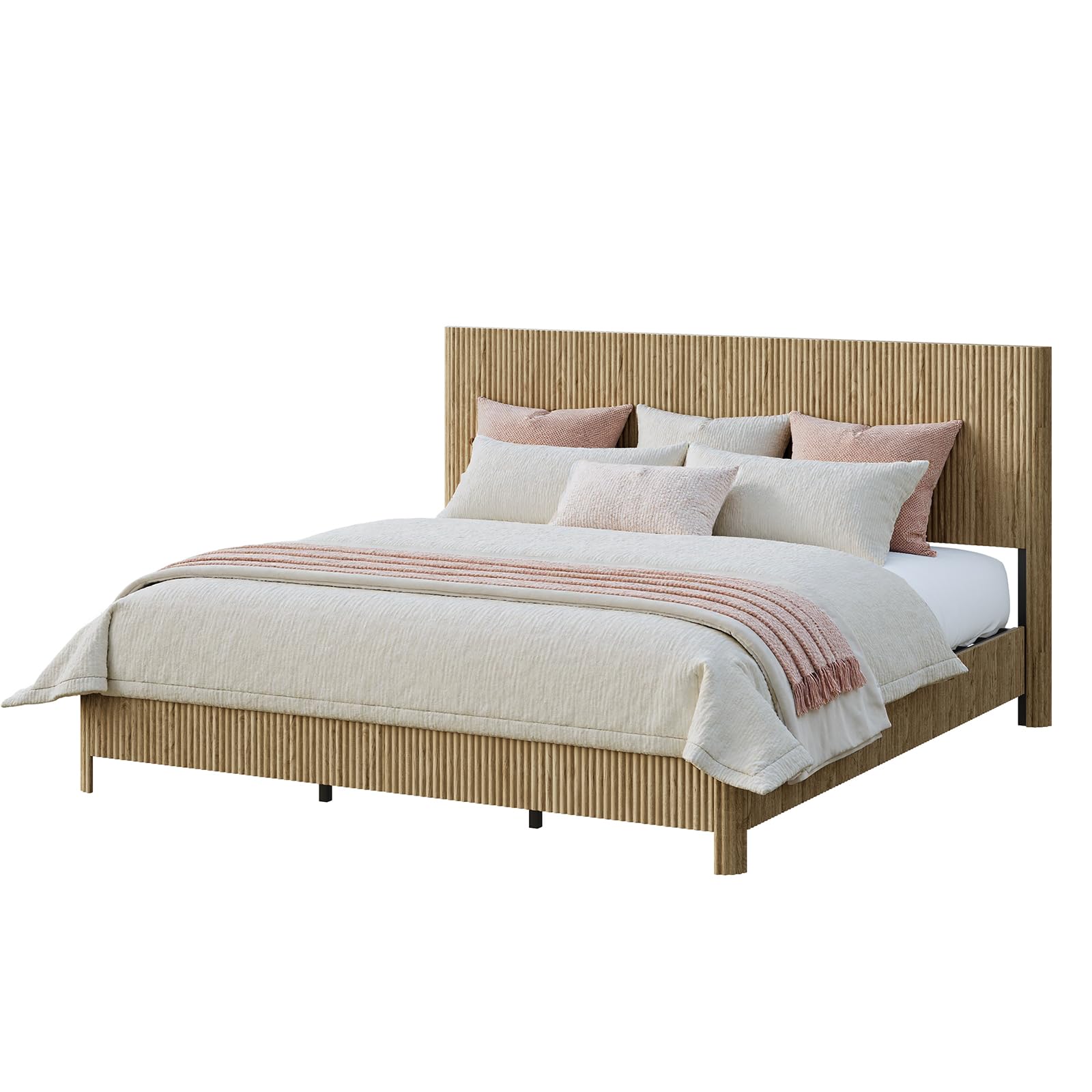Evermagin Natural King Bed Frame