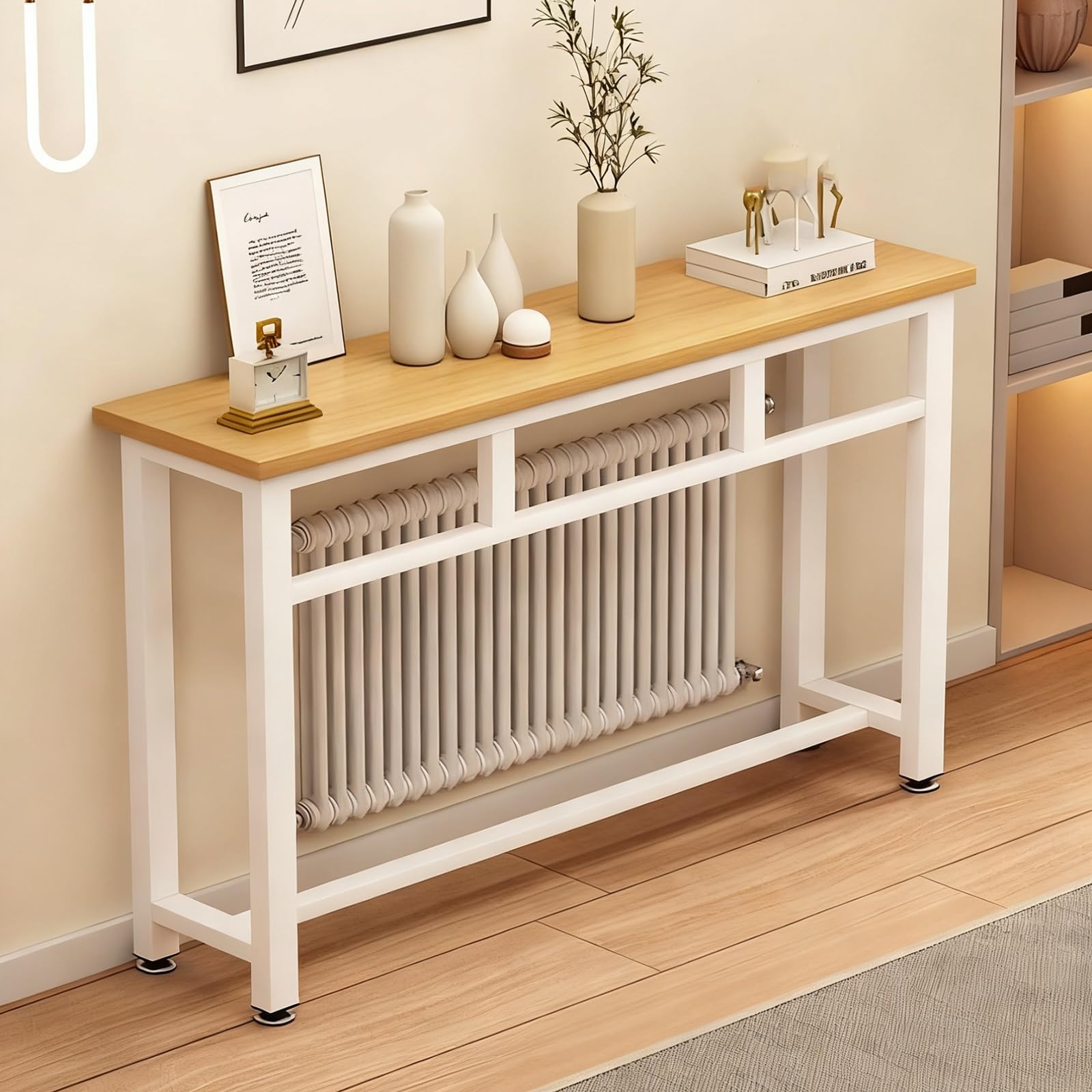JNTFNE Over Radiator Shelf - Modern Narrow Floating Table for Hallway or Foyer Stylish Home Décor Solution