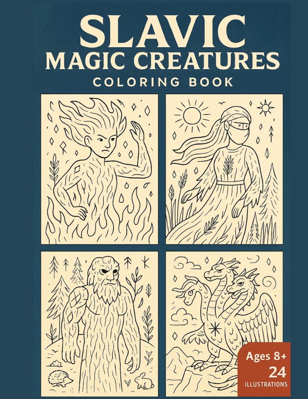 Slavic Magic Creatures – Coloring Book: Mystical Beasts, Forest Spirits & Ancient Slavic Legends to Color
