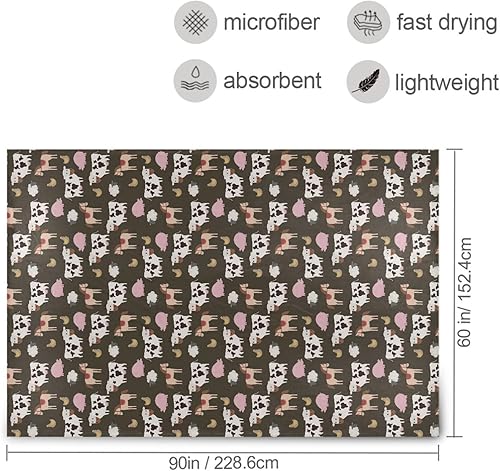 Miniatura 3 de Farm Pattern Animals Blankets & Throws Microfiber Comfy Fall Throw Blanket 60x90 Inches for Office Sofa Camping Chair Adults Kids Plush Blanket