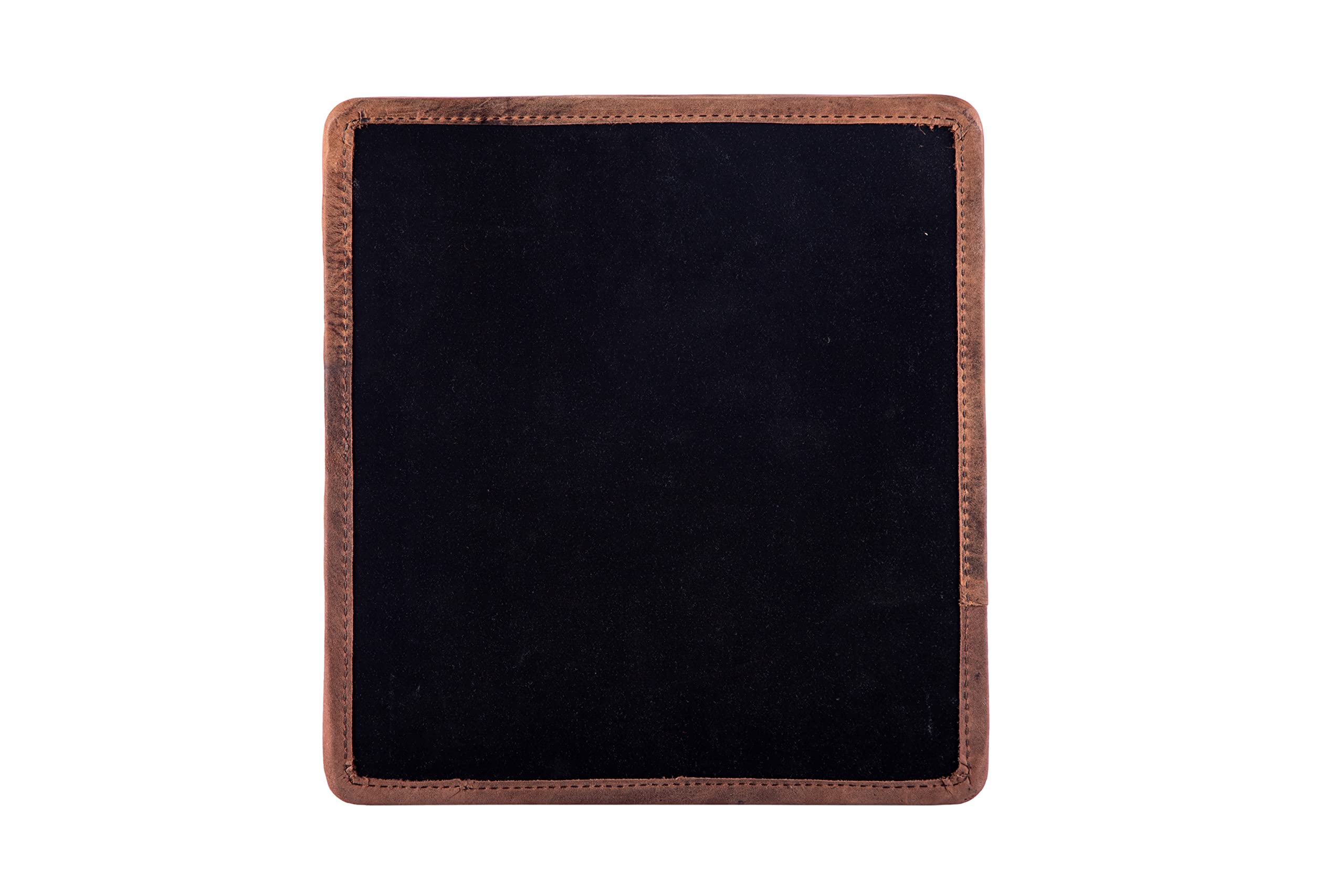 Alpenleder Mousepad - Modell: Trento (Handgefertigt) - Nachhaltiges Bio-Leder aus regionaler Landwirtschaft | Mauspad Gaming Leder, Mousepad mit Handauflage *Fair Produziert* (22x24cm, Old Havanna)