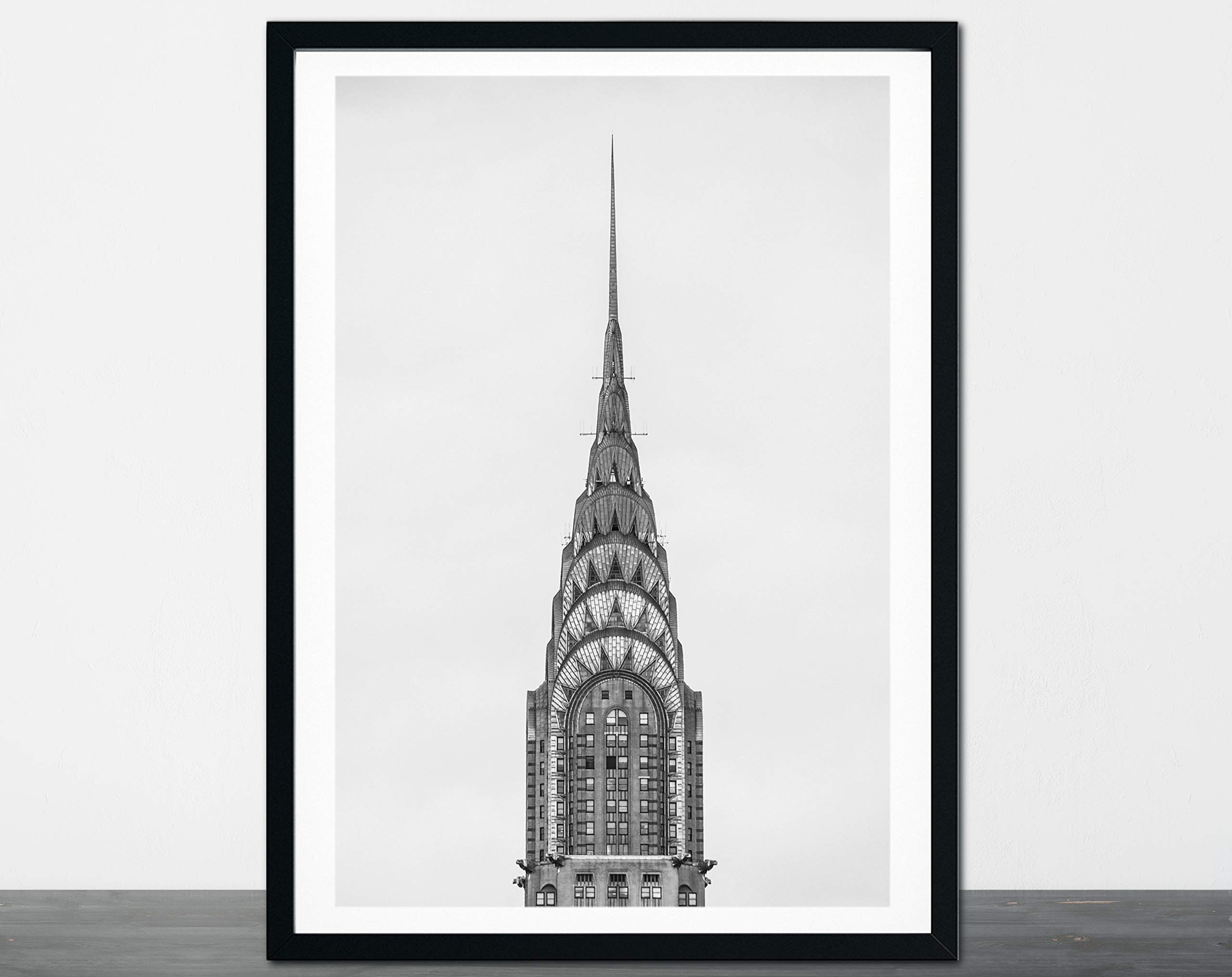 New York Print, Top of the Chrysler Building, Architectural Photography, Black and White, New York City Art, NY Print, Manhattan, Wall Art