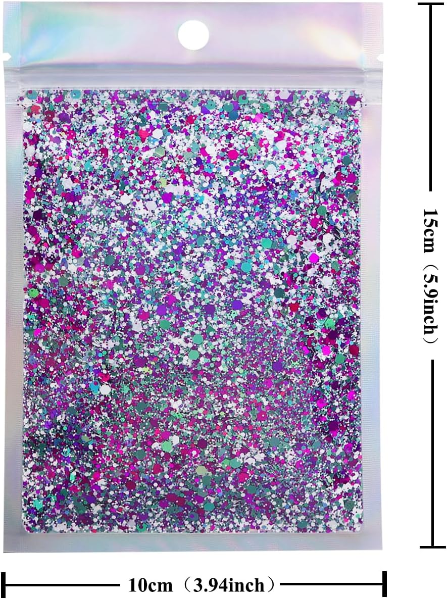 Christmas Chunky Glitter Epoxy Resin Flake Sequin Glitter for Crafts Resin Tumbler Keychain Jewelry Making, Sparkle and Shine with Chunky Glitters for DIY Art,Jewelry Making (CMC03-50G)