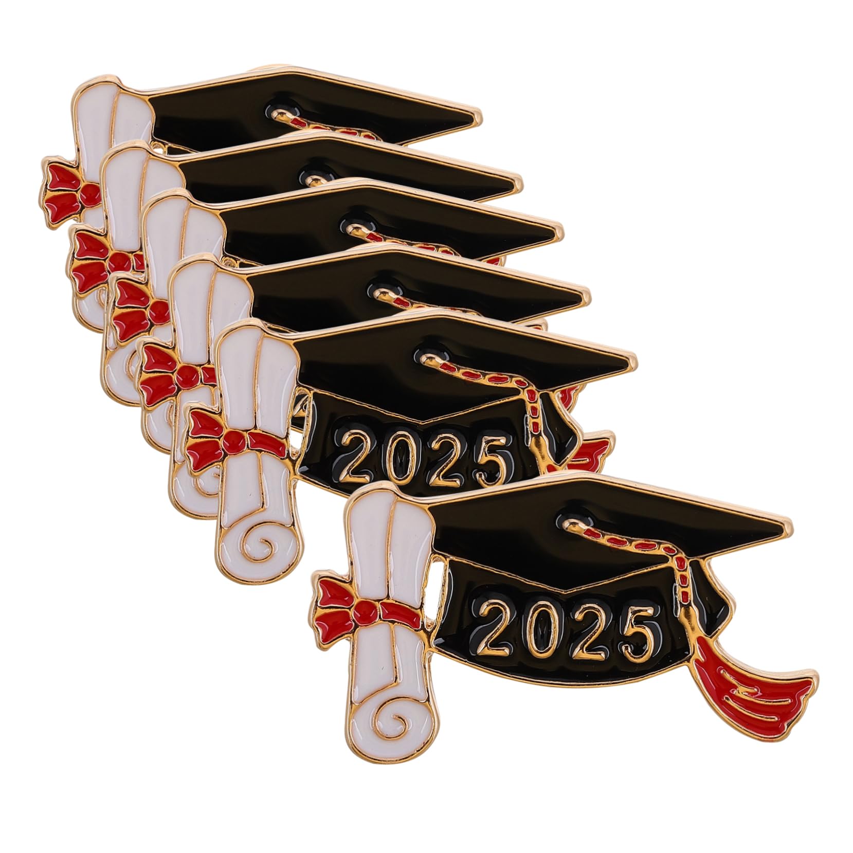 Bachelor's Brooch cap Pins Party Badge Lapel for Graduation Class of Celebration Pin Black Zinc Alloy