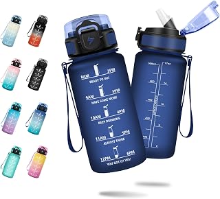 Borraccia 500ml, Borraccia Motivazionale con Cannuccia, a Prova di Perdite,...