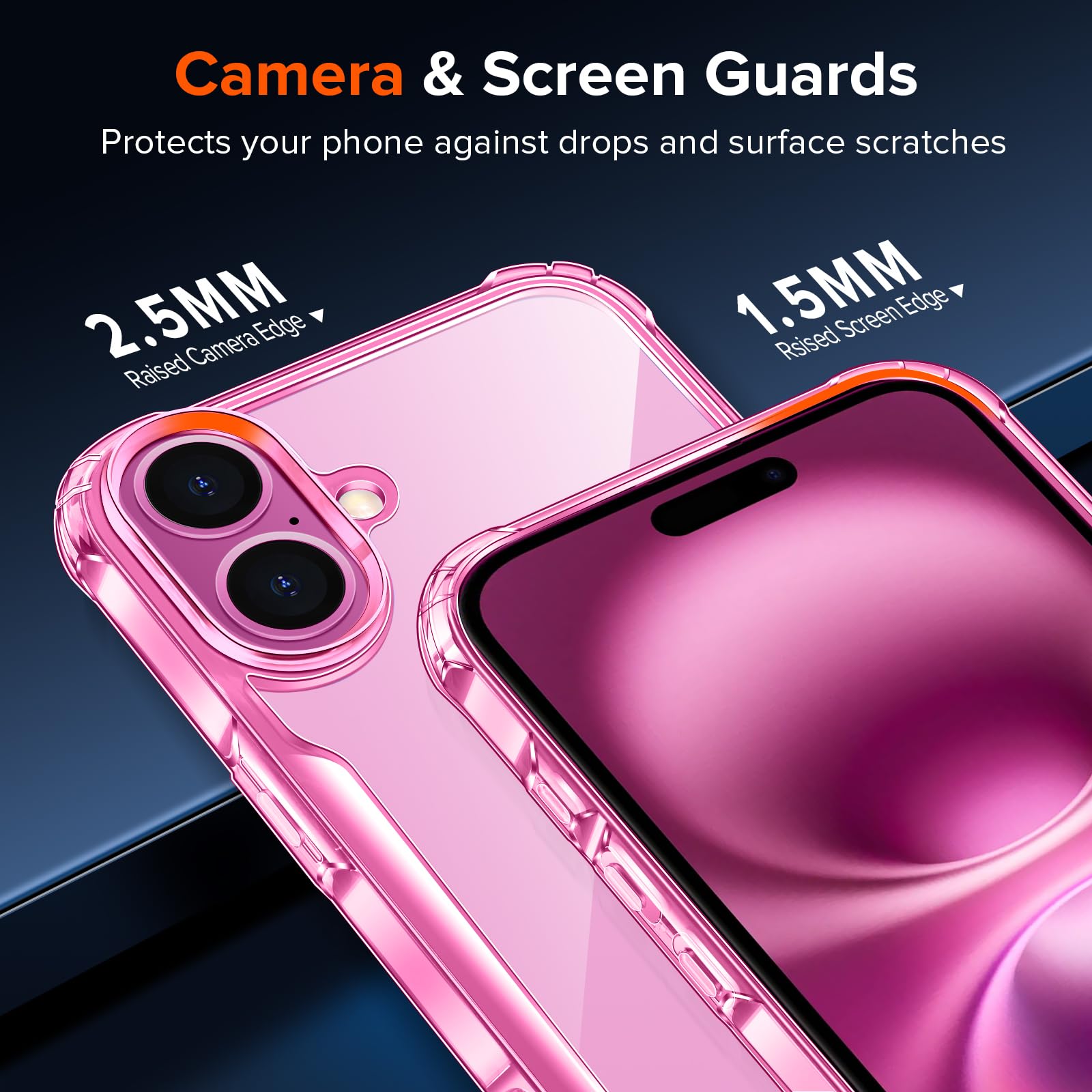Ivoler Handyhülle Für IPhone 16 Pro – Klar, Vergilbungsfrei & Stoßfest | Militärstandard-Schutz | TITANE