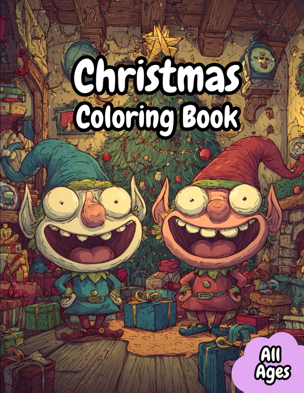 Christmas Coloring Boonk: Funny and cute coloring book for kids and adults of all ages