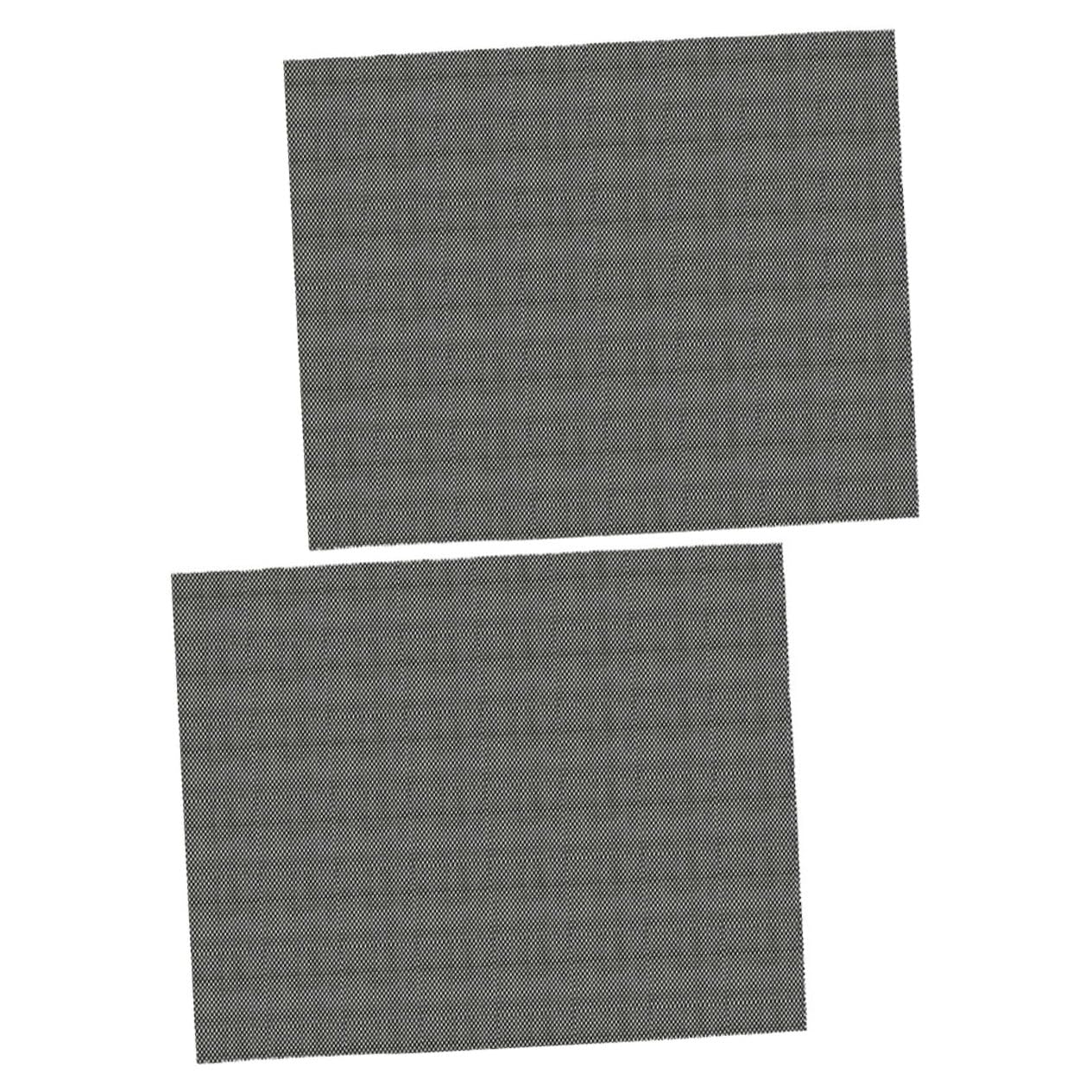 Tapis Antidérapant Voiture Noir PVC 2 Pièces pour Coffre