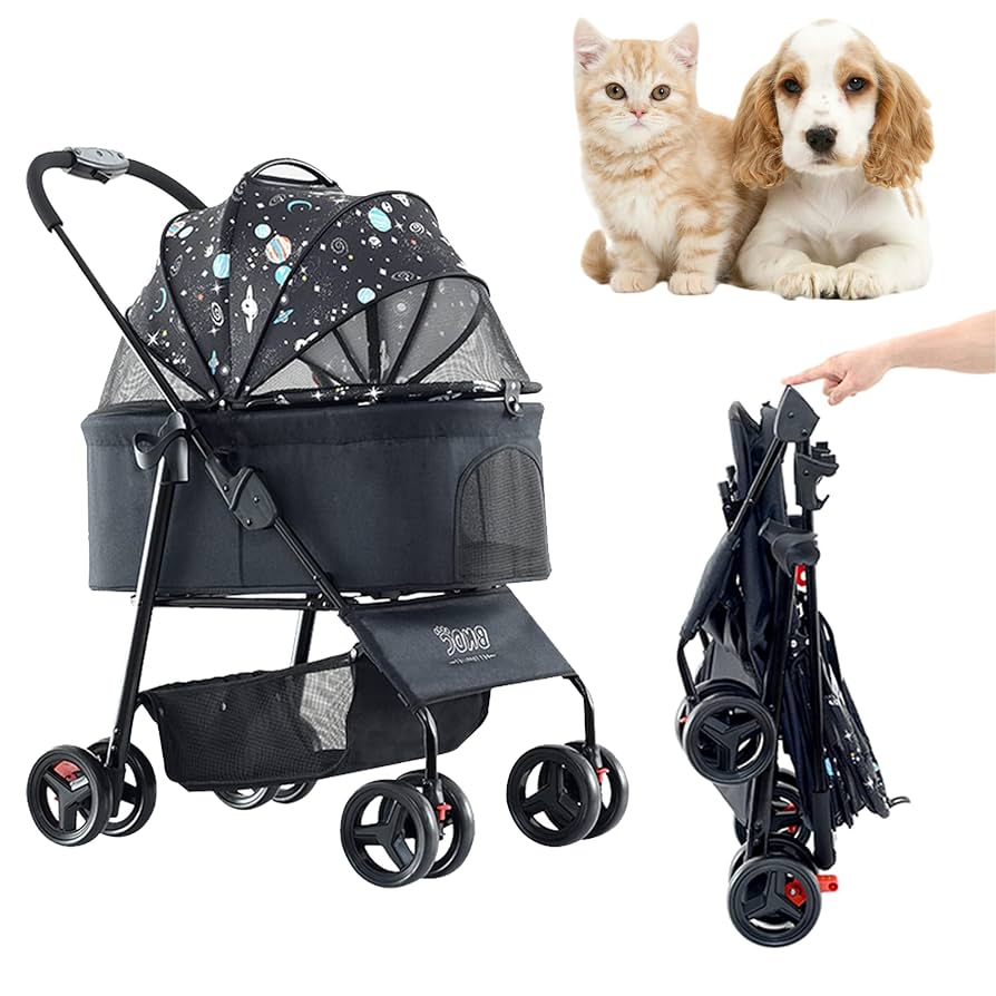 新品　ペットカート　ドッグカート　犬用品　カート　4輪　パンプキン　ペット用品 ペットカート 4輪（低い） 折りたたみ 犬 猫 ネコ ドックカート