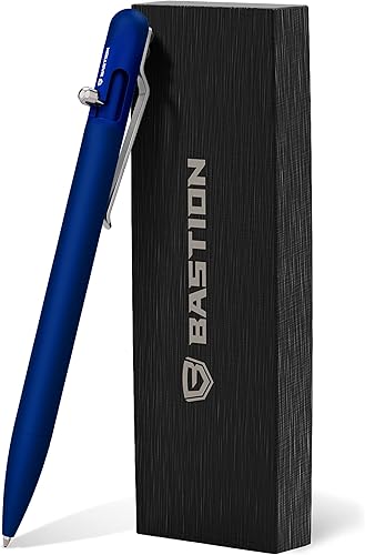 Miniatura 1 de BASTION Bolígrafo de acción de perno delgado de aluminio con estuche de regalo, retráctil ejecutivo de lujo, súper ligero, lindo bolígrafo de metal,