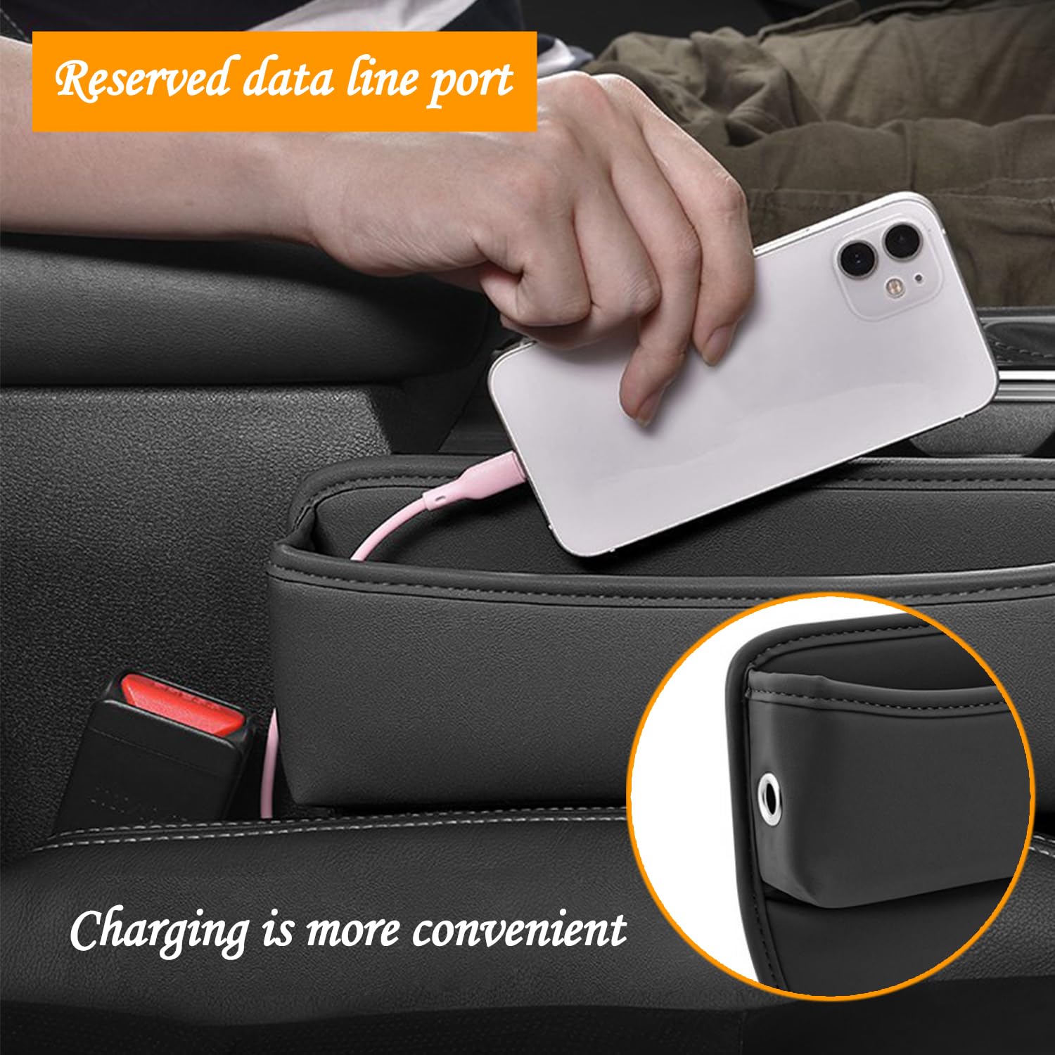 Organizzatore Auto Per Sedile - Borsa Portaoggetti Con Tasche, Nero - Foto 14