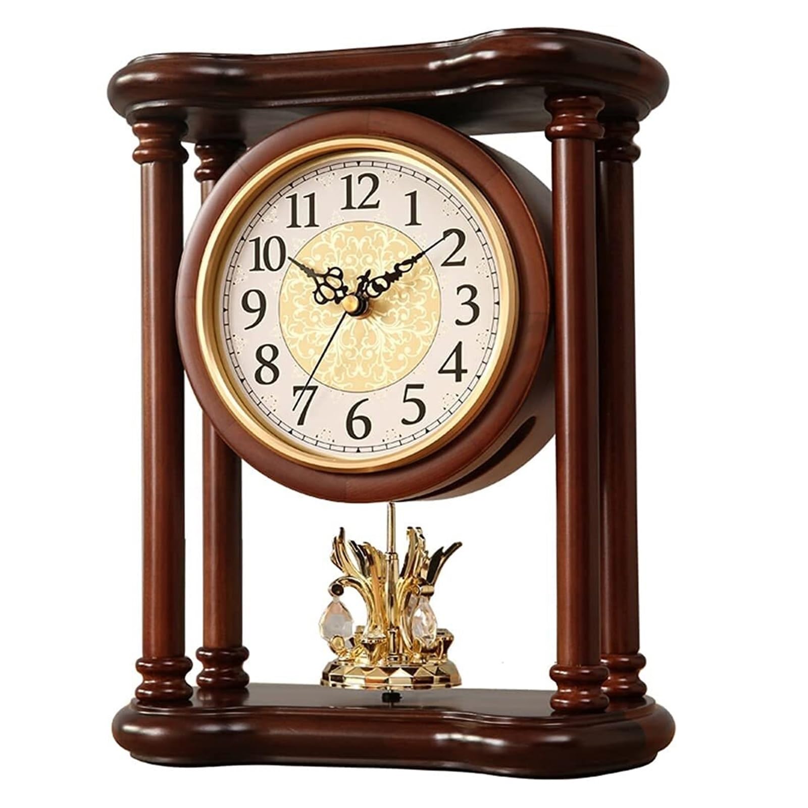 BLEKWETAAT Mantel Clock, Silent Mantle Clock for Living Room Décor, Battery Operated Mantle Clock for Fireplace Mantel, Office, Desk Clock Table clock