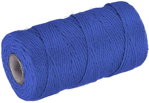 Miniatura 6 de MECCANIXITY Cordel de jardín de 328 pies, cuerda de yute artesanal de 0.079 pulgadas para obras de arte, manualidades, envoltura de regalos, azul