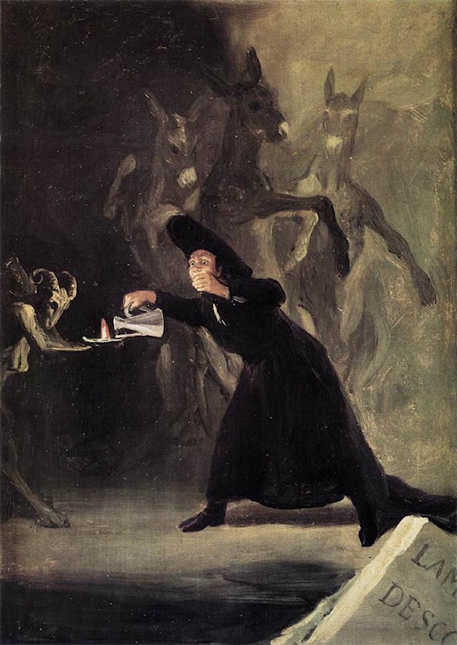 SERENDIPITP Abstract Painting Mural Print Picture Wall Decor Painting The Bewitched Man Francisco de Goya Vintage Wall Artwork for Home Decor 60x90cm