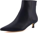 CUSHIONAIRE Women's Barbi Kitten Heel Bootie – Soft Vegan Leather, Memory Foam, Wide Widths, and Back Zipper